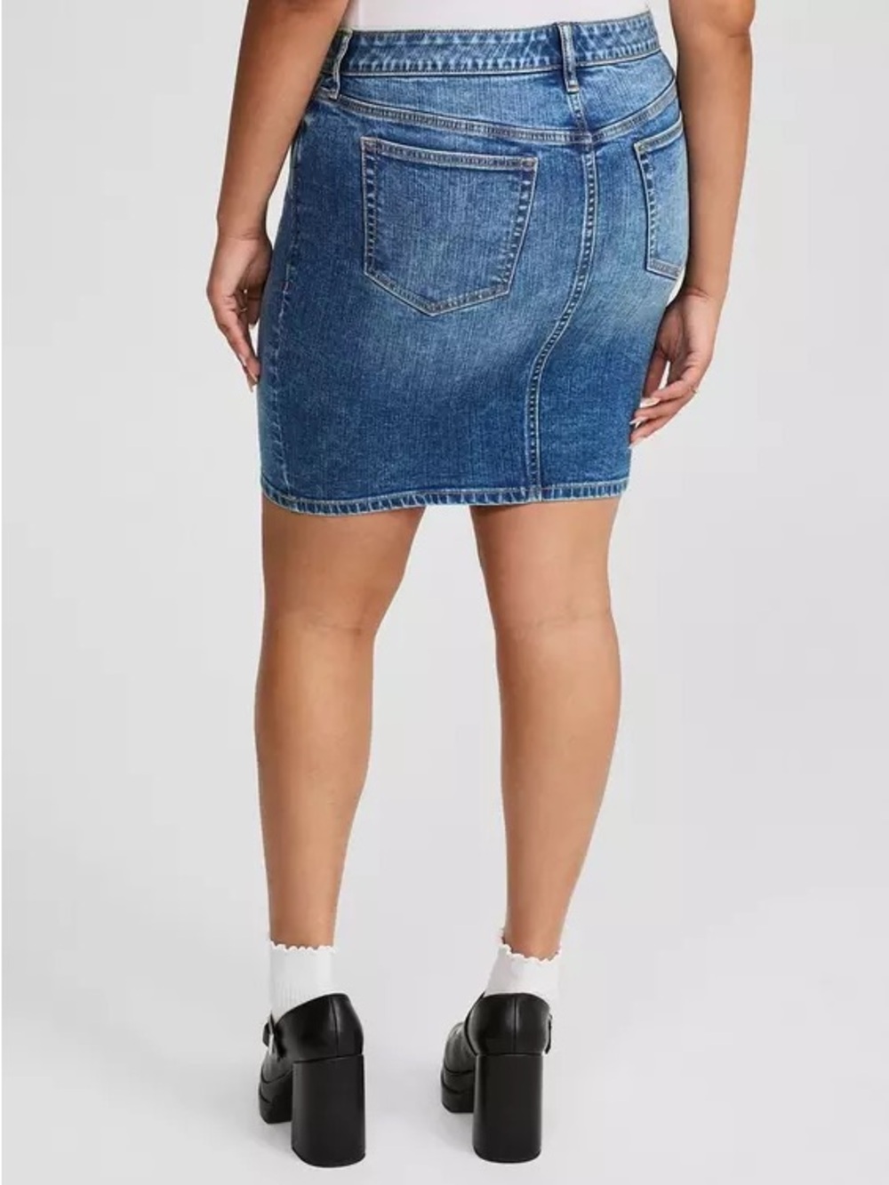 Torrid Blue Denim Midi Skirt - Picture 2 of 6